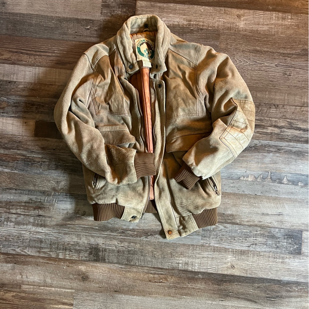 Appalachian Trail leather bomber jacket